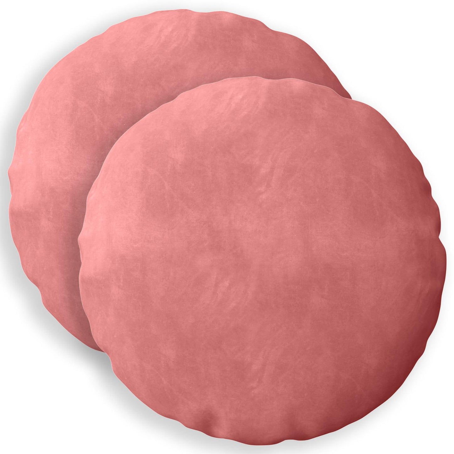 Cushion Cover 2 pcs HEERLEN Pink Ø 40 cm Velvet