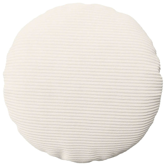 Cushion Cover 2 pcs HEERLEN Cream Ø 40 cm Corduroy