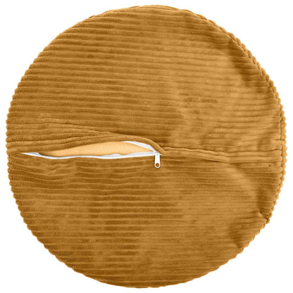 Cushion Cover 2 pcs HEERLEN Yellow Ø 40 cm Corduroy