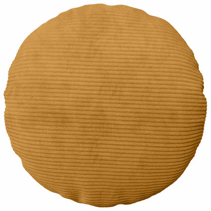 Cushion Cover 2 pcs HEERLEN Yellow Ø 40 cm Corduroy