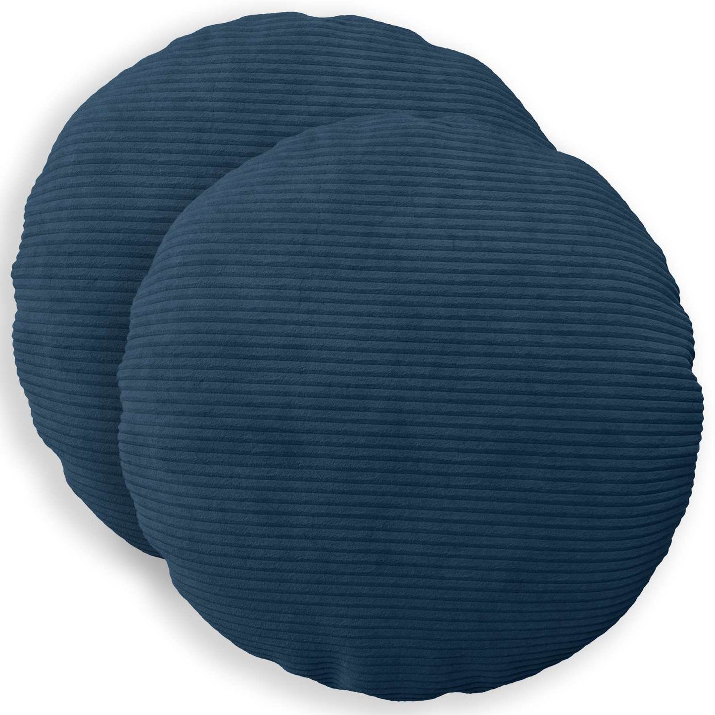 Cushion Cover 2 pcs HEERLEN Navy Blue Ø 40 cm Corduroy
