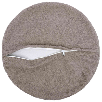 Cushion Cover 6 pcs HEERLEN Light Grey Ø 40 cm Bouclé