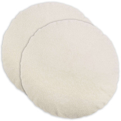 Cushion Cover 2 pcs HEERLEN Cream Ø 40 cm Bouclé
