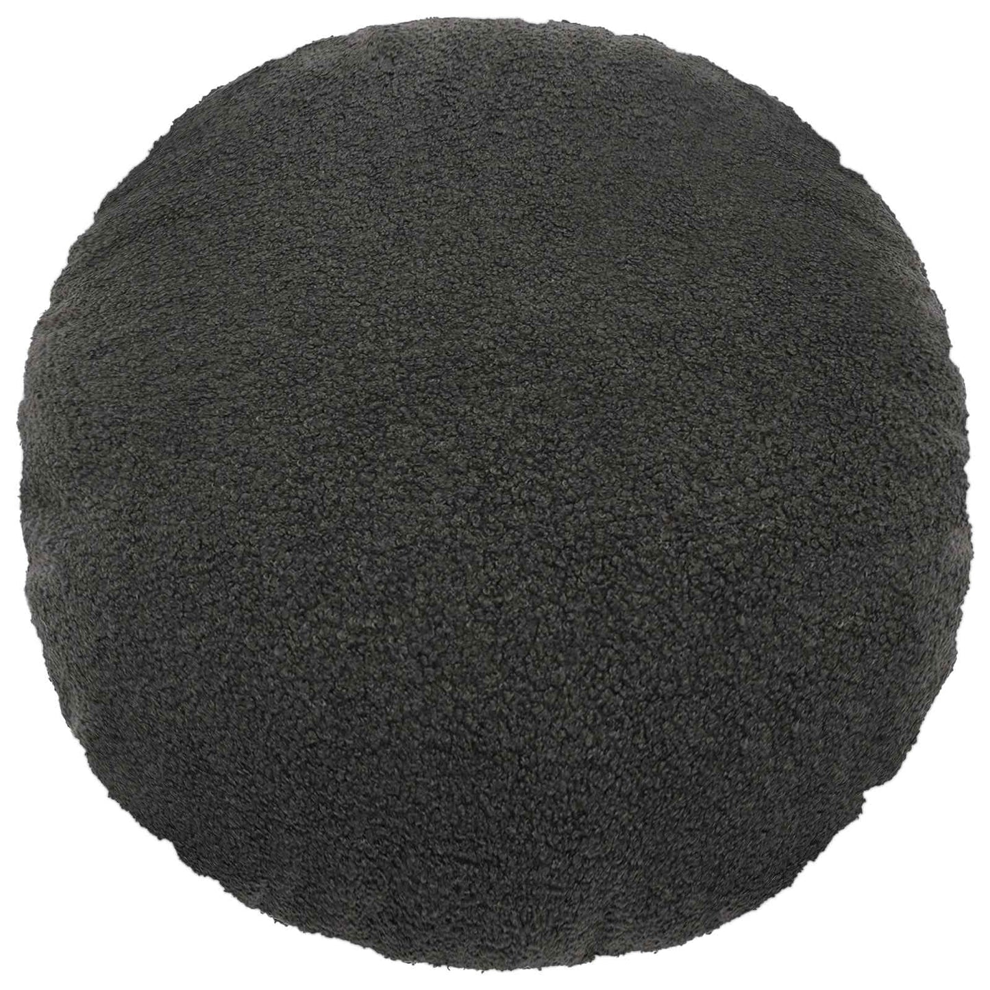 Cushion Cover 2 pcs HEERLEN Dark Grey Ø 40 cm Bouclé