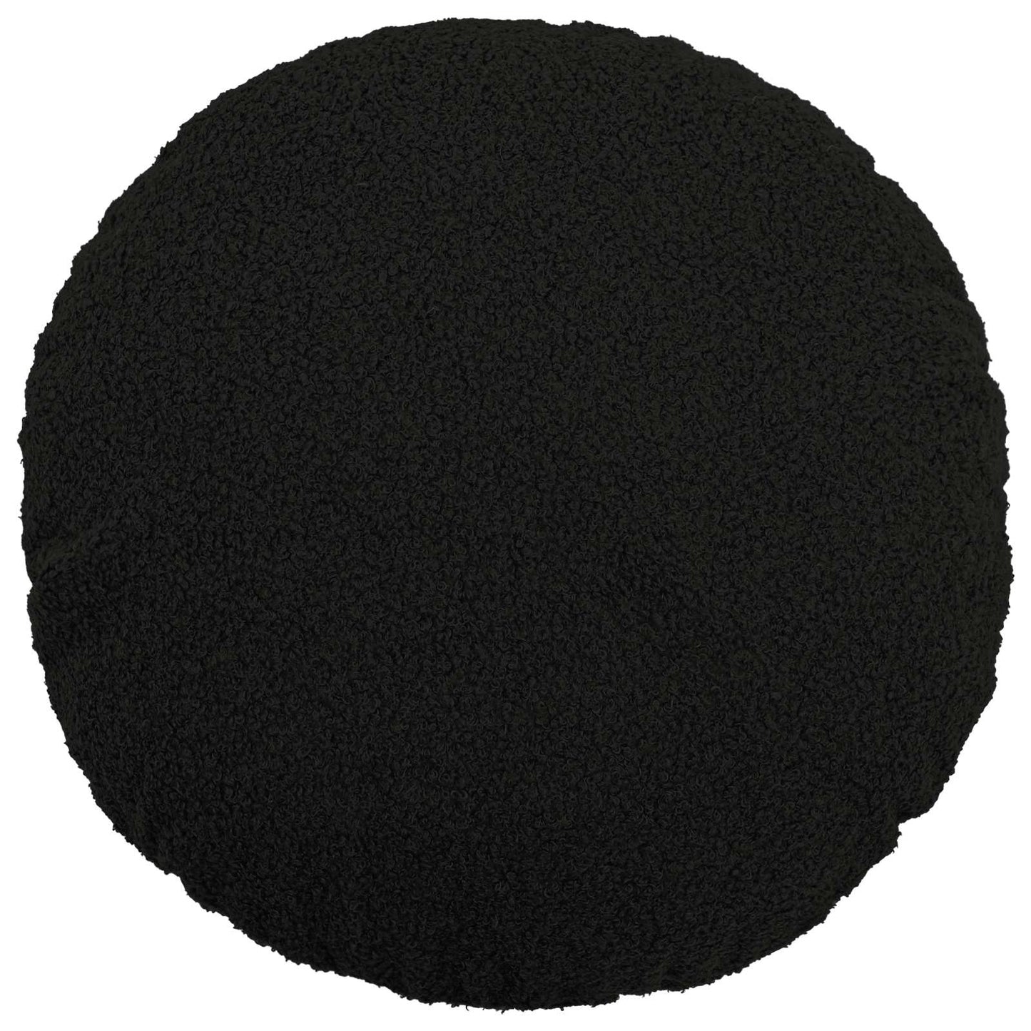 Cushion Cover 6 pcs HEERLEN Black Ø 40 cm Bouclé