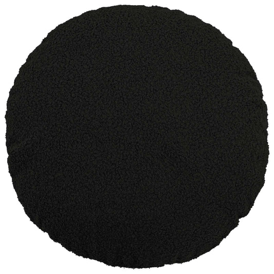 Cushion Cover 6 pcs HEERLEN Black Ø 40 cm Bouclé