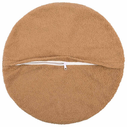 Cushion Cover 2 pcs HEERLEN Beige Ø 40 cm Bouclé