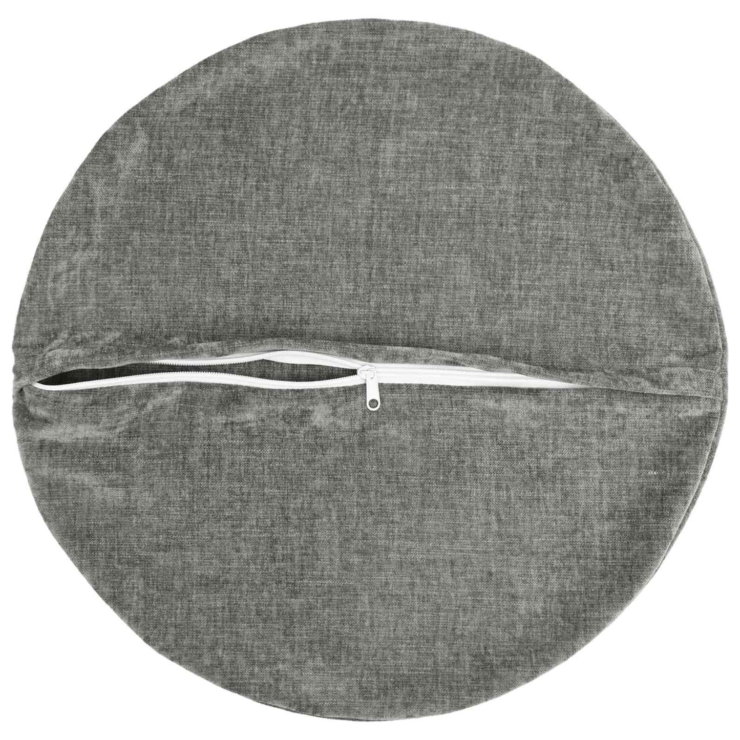 Cushion Cover 6 pcs HEERLEN Dark Grey Ø 40 cm Chenille Fabric