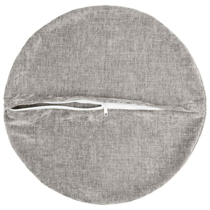 Cushion Cover 6 pcs HEERLEN Light Grey Ø 40 cm Chenille Fabric