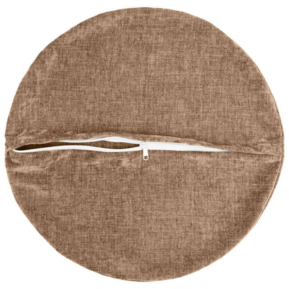 Cushion Cover 2 pcs HEERLEN Brown Ø 40 cm Chenille Fabric