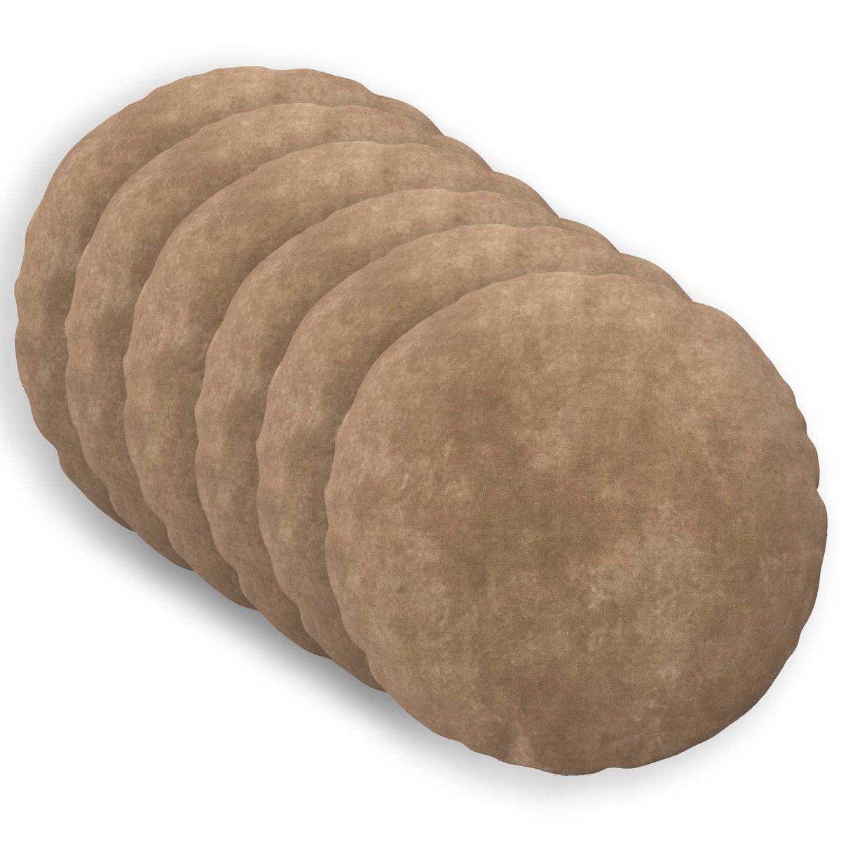 Cushion Cover 6 pcs HEERLEN Taupe Ø 40 cm Microfiber Fleece