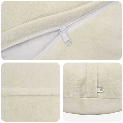 Cushion Cover 6 pcs HEERLEN Cream Ø 40 cm Microfiber Fleece
