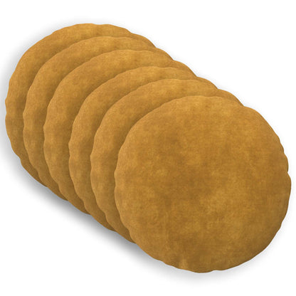 Cushion Cover 6 pcs HEERLEN Yellow Ø 40 cm Microfiber Fleece