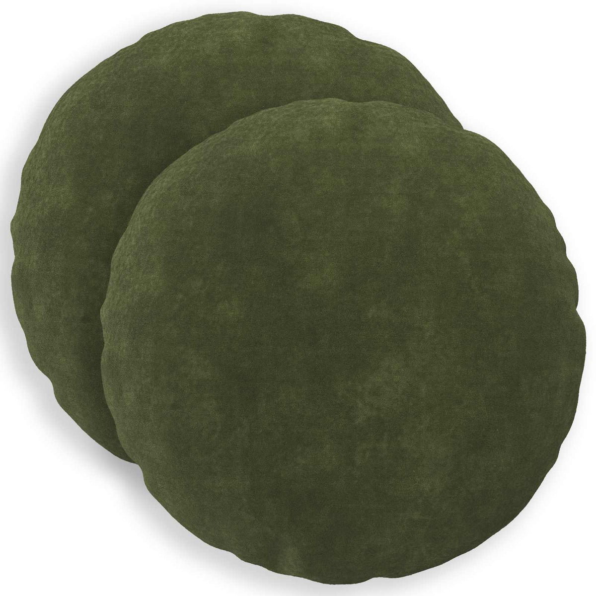 Cushion Cover 2 pcs HEERLEN Green Ø 40 cm Microfiber Fleece