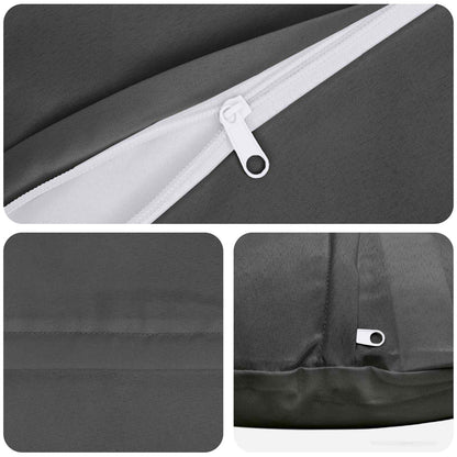 Cushion Cover 2 pcs HEERLEN Anthracite Ø 40 cm Polyester