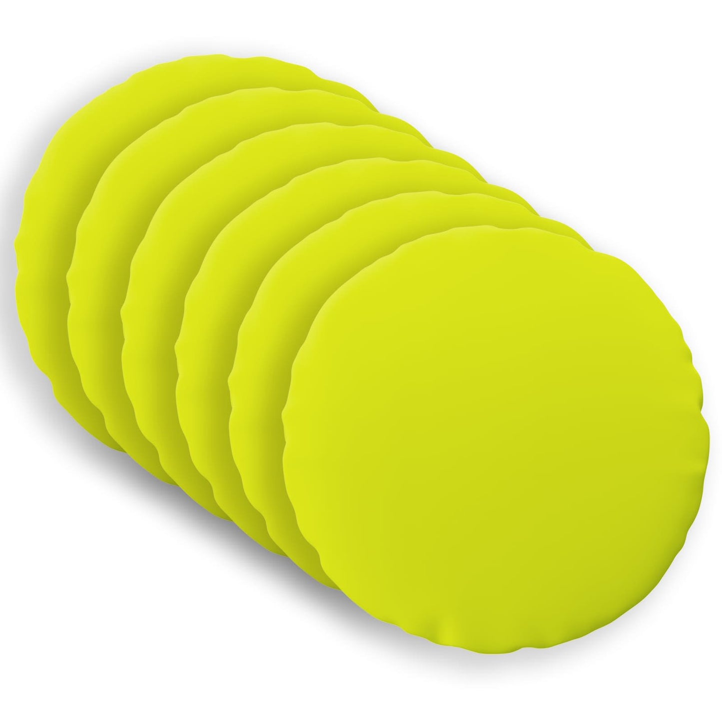 Cushion Cover 6 pcs HEERLEN Bright Green Ø 40 cm Polyester