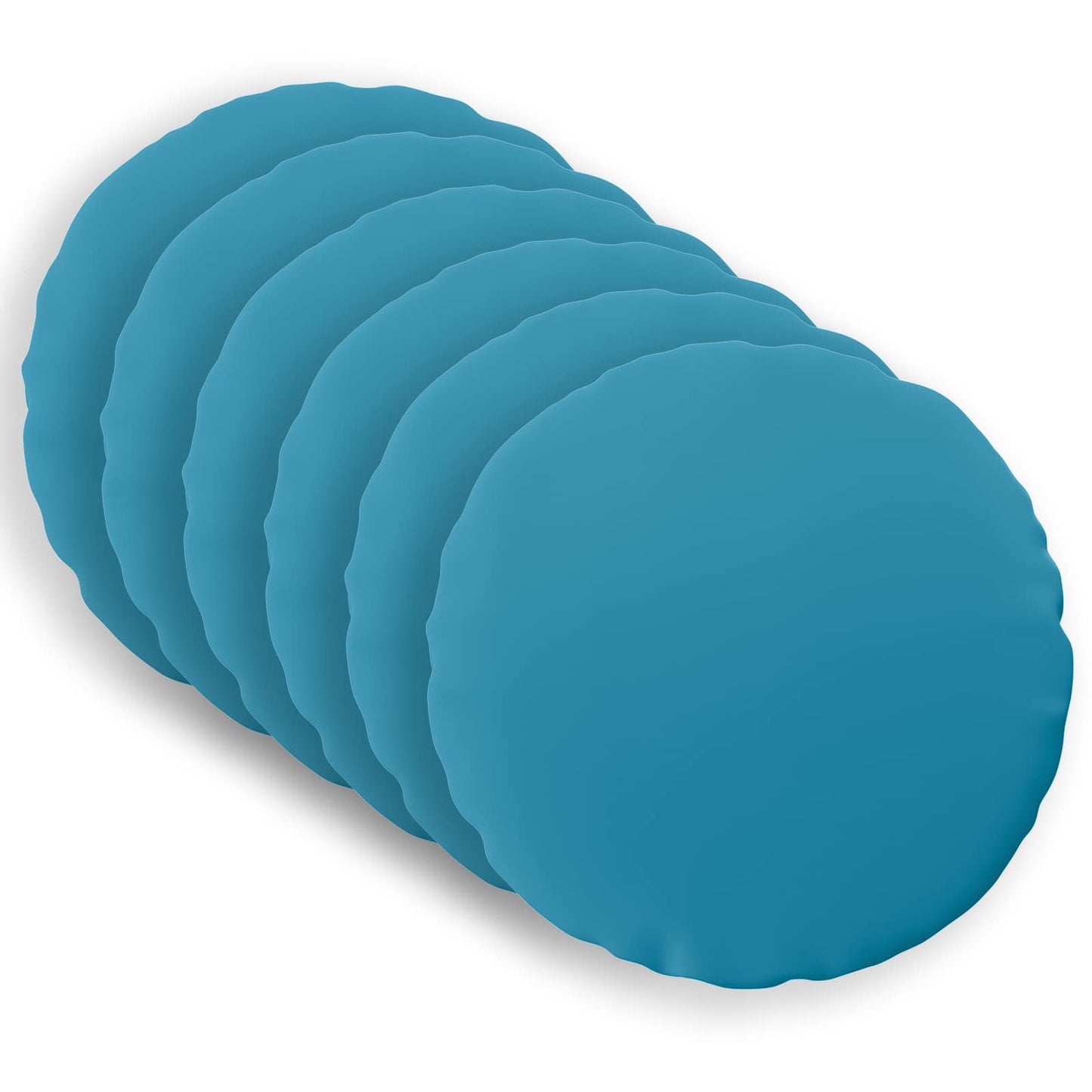 Cushion Cover 6 pcs HEERLEN Light Blue Ø 40 cm Polyester