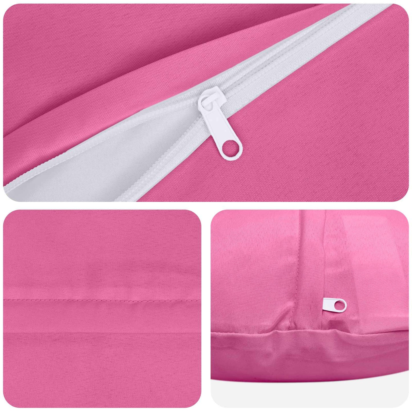 Cushion Cover 2 pcs HEERLEN Pink Ø 40 cm Polyester