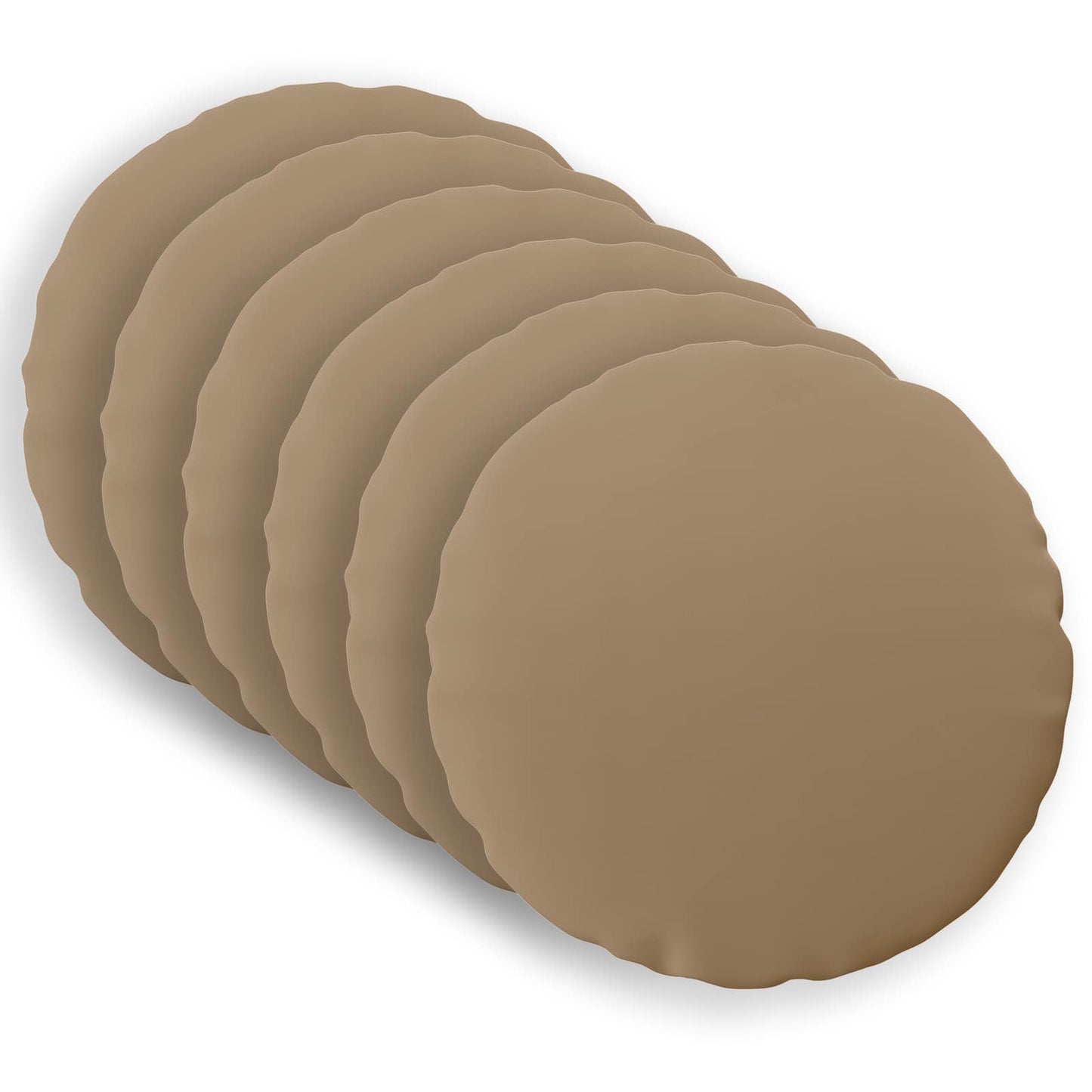 Cushion Cover 6 pcs HEERLEN Taupe Ø 40 cm Polyester