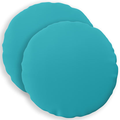 Cushion Cover 2 pcs HEERLEN Turquoise Ø 40 cm Polyester