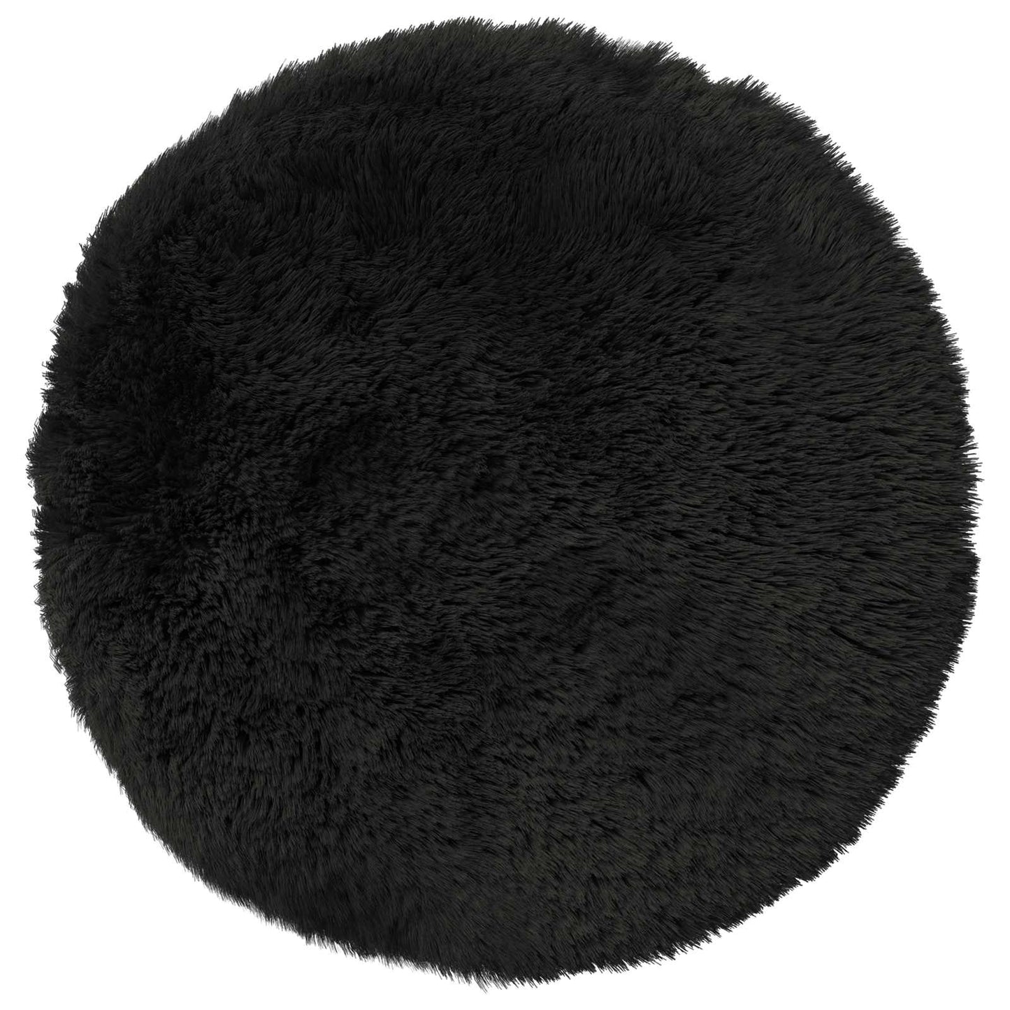 Cushion Cover 6 pcs HEERLEN Black Ø 40 cm PV Fleece