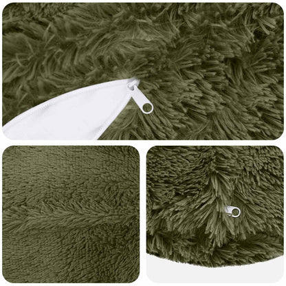 Cushion Cover 6 pcs HEERLEN Green Ø 40 cm PV Fleece