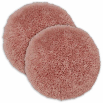 Cushion Cover 2 pcs HEERLEN Pink Ø 40 cm PV Fleece