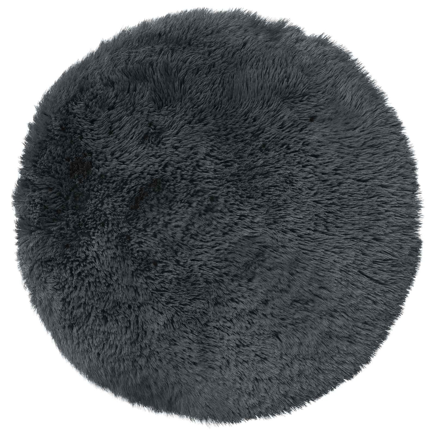 Cushion Cover 6 pcs HEERLEN Anthracite Ø 40 cm PV Fleece