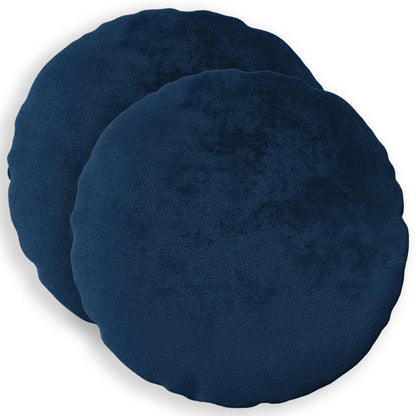Cushion Cover 2 pcs HEERLEN Navy Blue Ø 40 cm Flannel