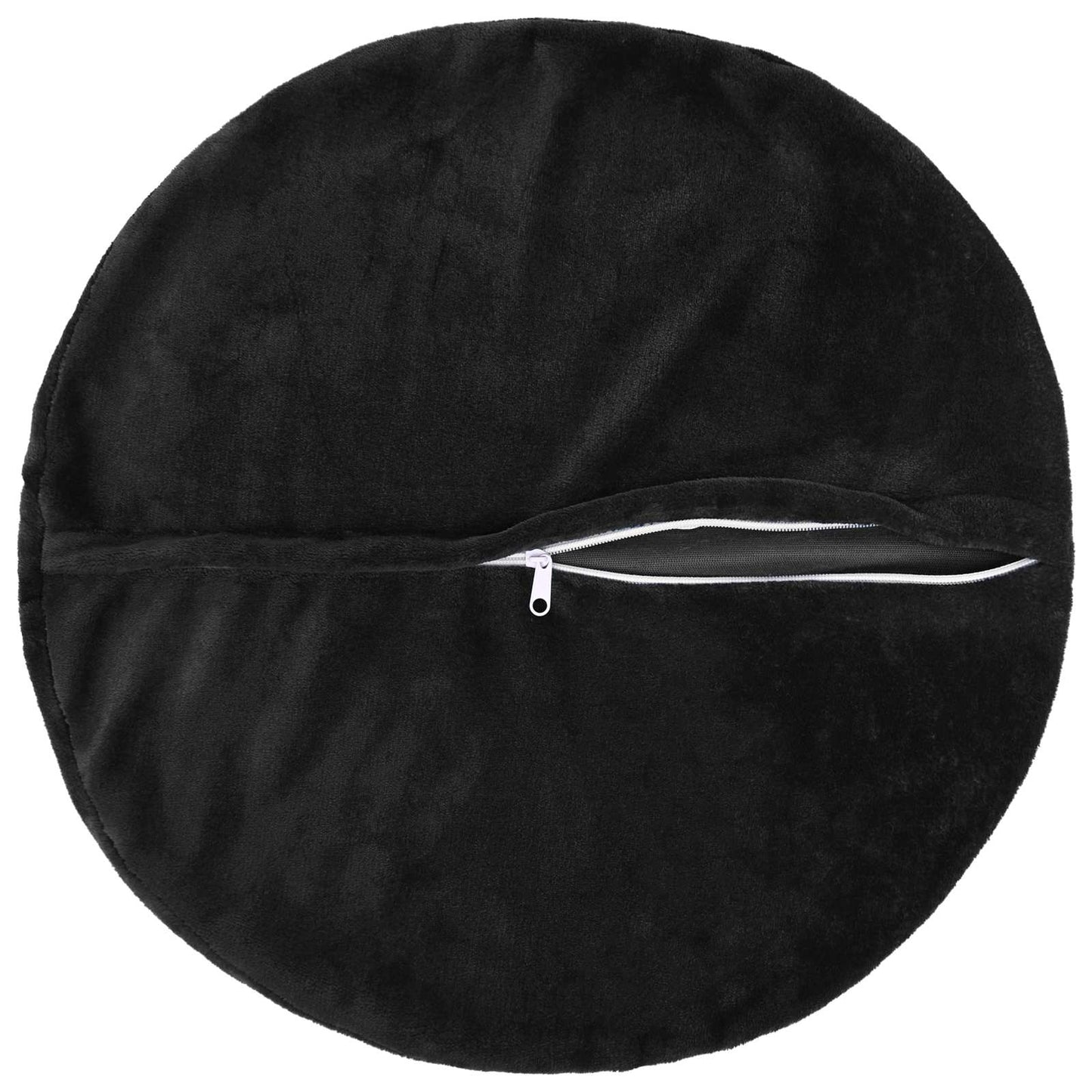 Cushion Cover 6 pcs HEERLEN Black Ø 40 cm Flannel
