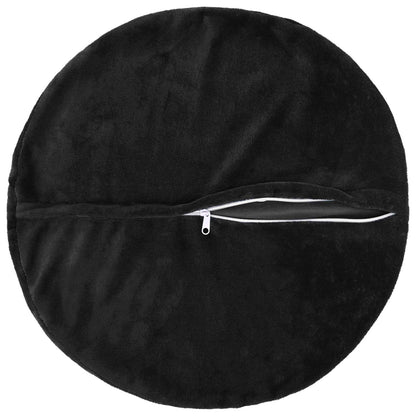 Cushion Cover 6 pcs HEERLEN Black Ø 40 cm Flannel