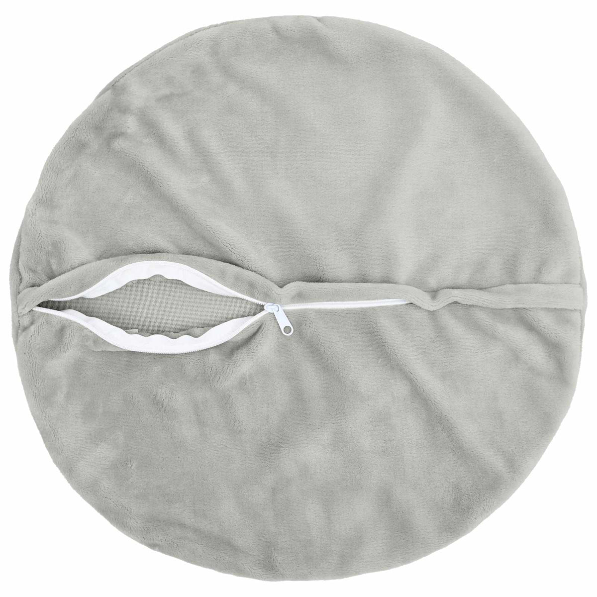 Cushion Cover 2 pcs HEERLEN Light Grey Ø 40 cm Flannel