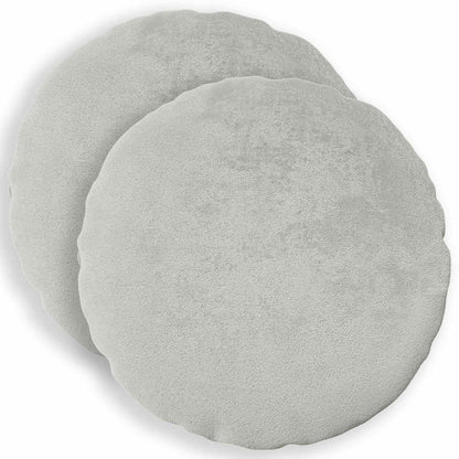 Cushion Cover 2 pcs HEERLEN Light Grey Ø 40 cm Flannel