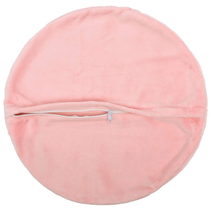 Cushion Cover 2 pcs HEERLEN Pink Ø 40 cm Flannel