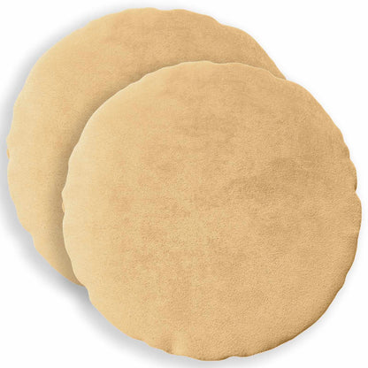 Cushion Cover 2 pcs HEERLEN Taupe Ø 40 cm Flannel