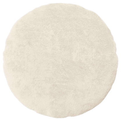 Cushion Cover 2 pcs HEERLEN White Ø 40 cm Faux Rabbit Fur