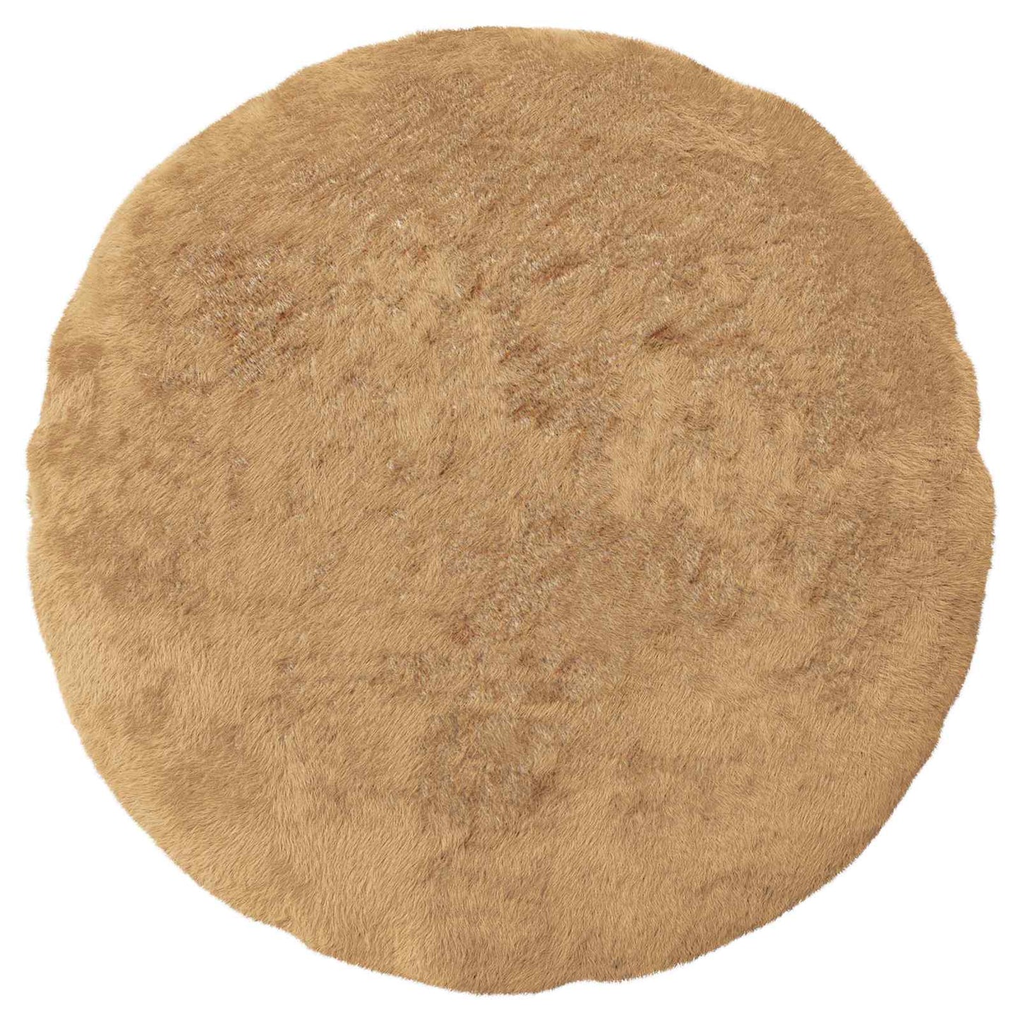 Cushion Cover 2 pcs HEERLEN Taupe Ø 40 cm Faux Rabbit Fur
