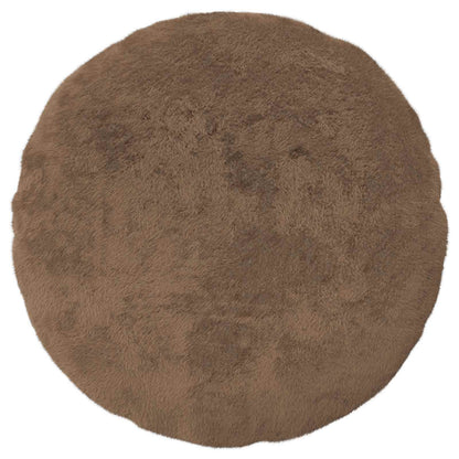 Cushion Cover 2 pcs HEERLEN Light Brown Ø 40 cm Faux Rabbit Fur