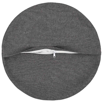 Cushion Cover 6 pcs HEERLEN Light Grey Ø 50 cm Fabric