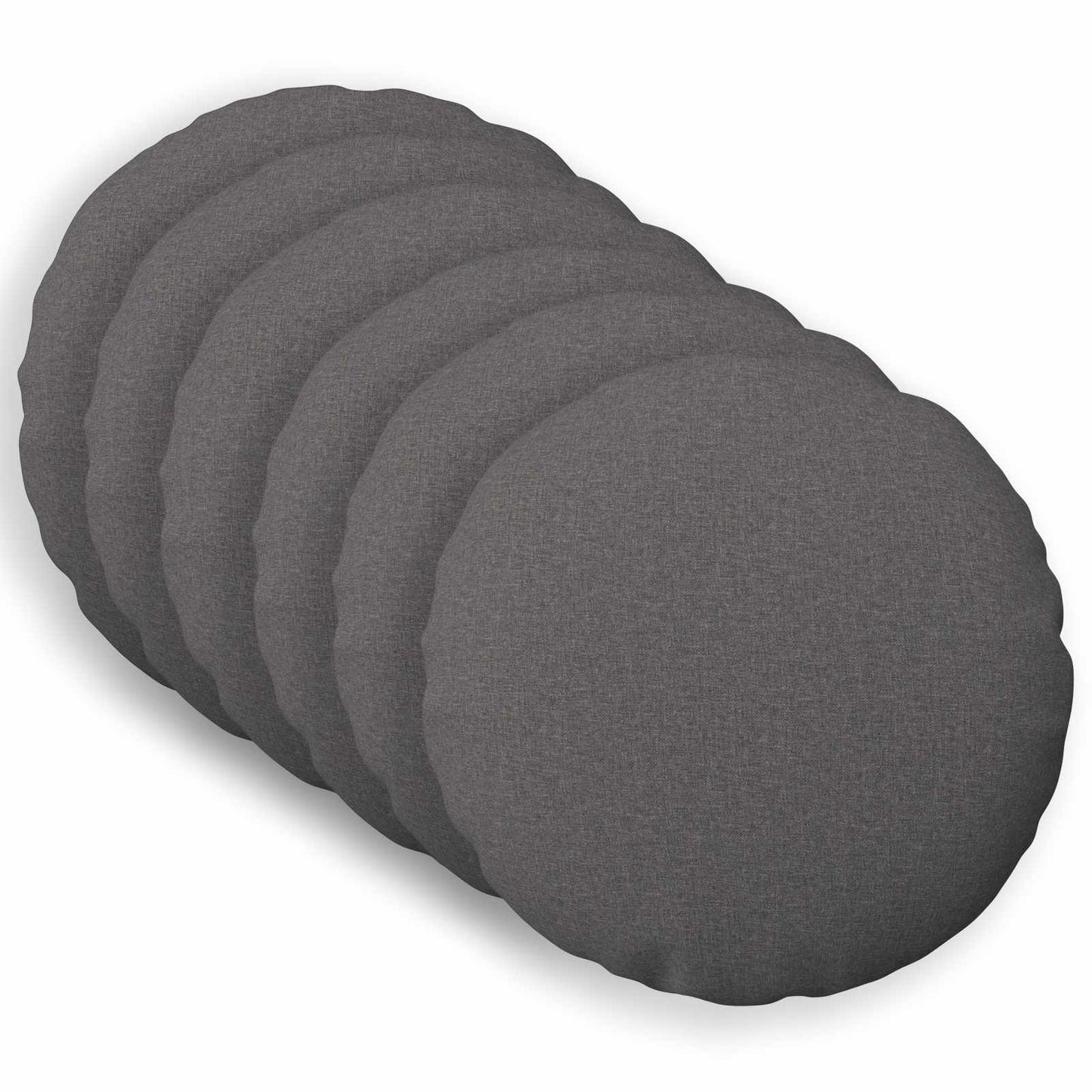 Cushion Cover 6 pcs HEERLEN Light Grey Ø 50 cm Fabric
