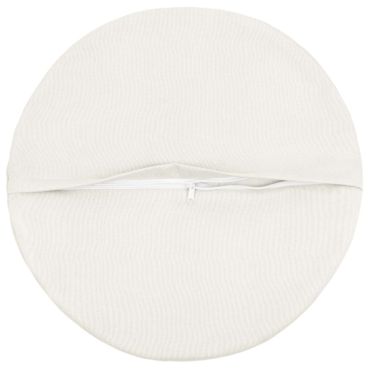 Cushion Cover 6 pcs HEERLEN White Ø 50 cm Fabric