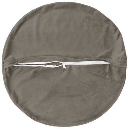 Cushion Cover 2 pcs HEERLEN Light Grey Ø 50 cm Velvet