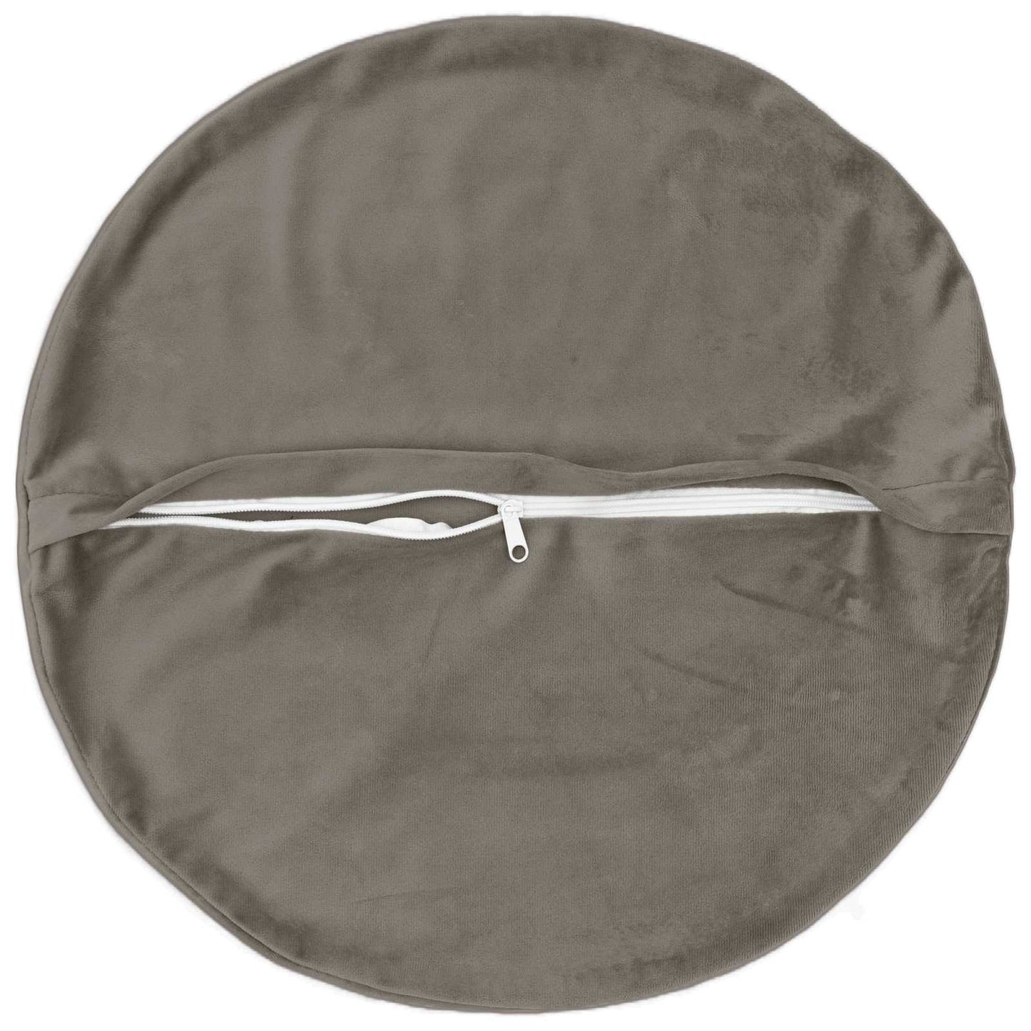 Cushion Cover 6 pcs HEERLEN Light Grey Ø 50 cm Velvet
