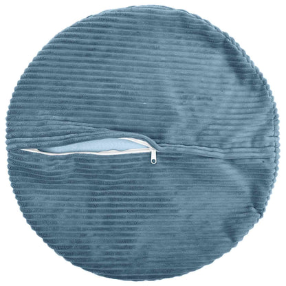Cushion Cover 2 pcs HEERLEN Blue Ø 50 cm Corduroy