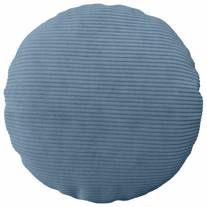 Cushion Cover 2 pcs HEERLEN Blue Ø 50 cm Corduroy