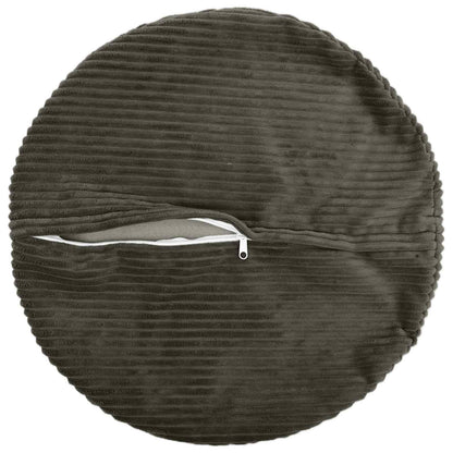 Cushion Cover 6 pcs HEERLEN Anthracite Ø 50 cm Corduroy