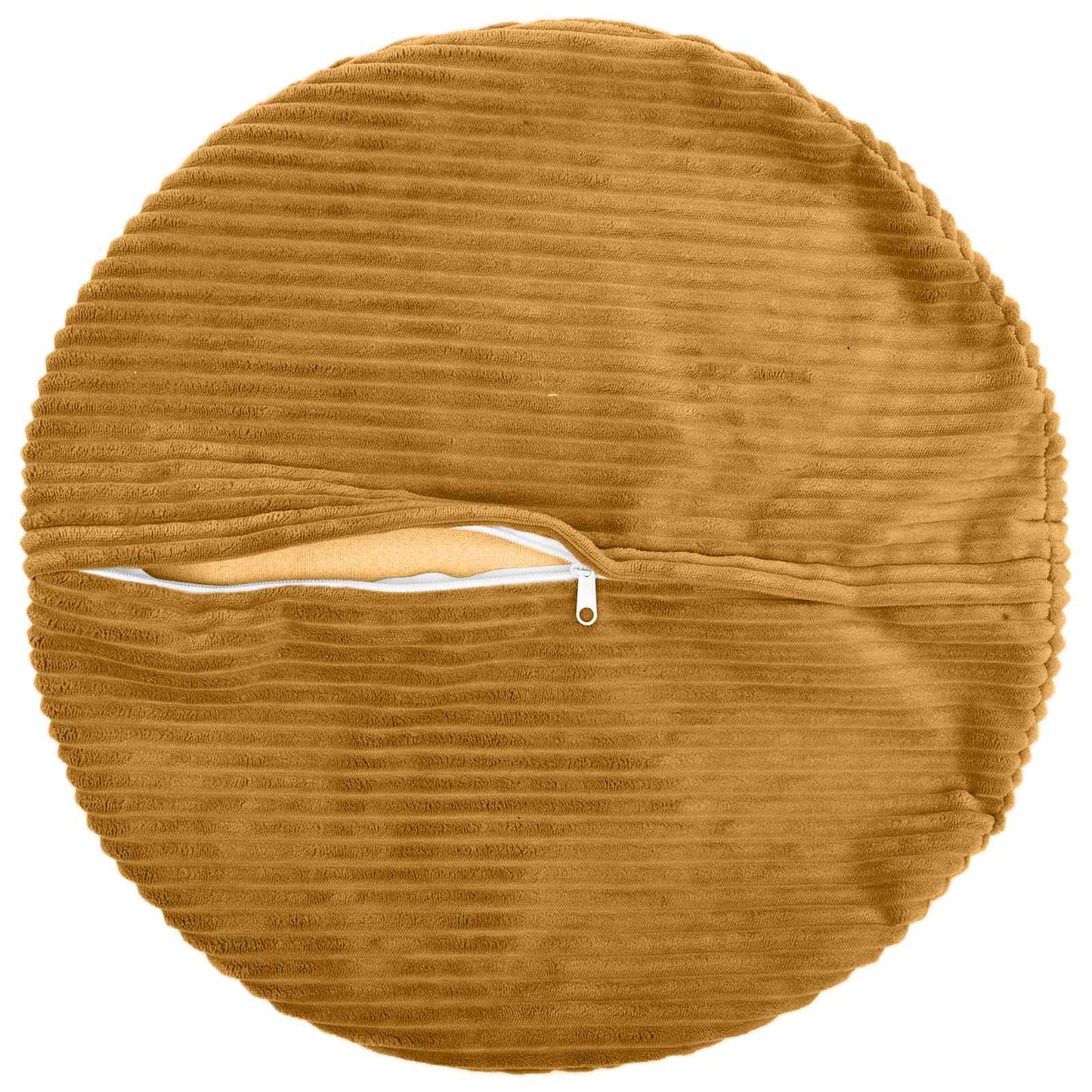 Cushion Cover 2 pcs HEERLEN Yellow Ø 50 cm Corduroy
