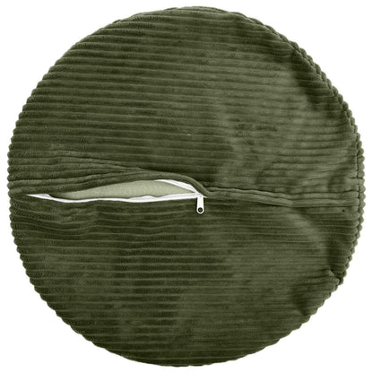 Cushion Cover 2 pcs HEERLEN Green Ø 50 cm Corduroy