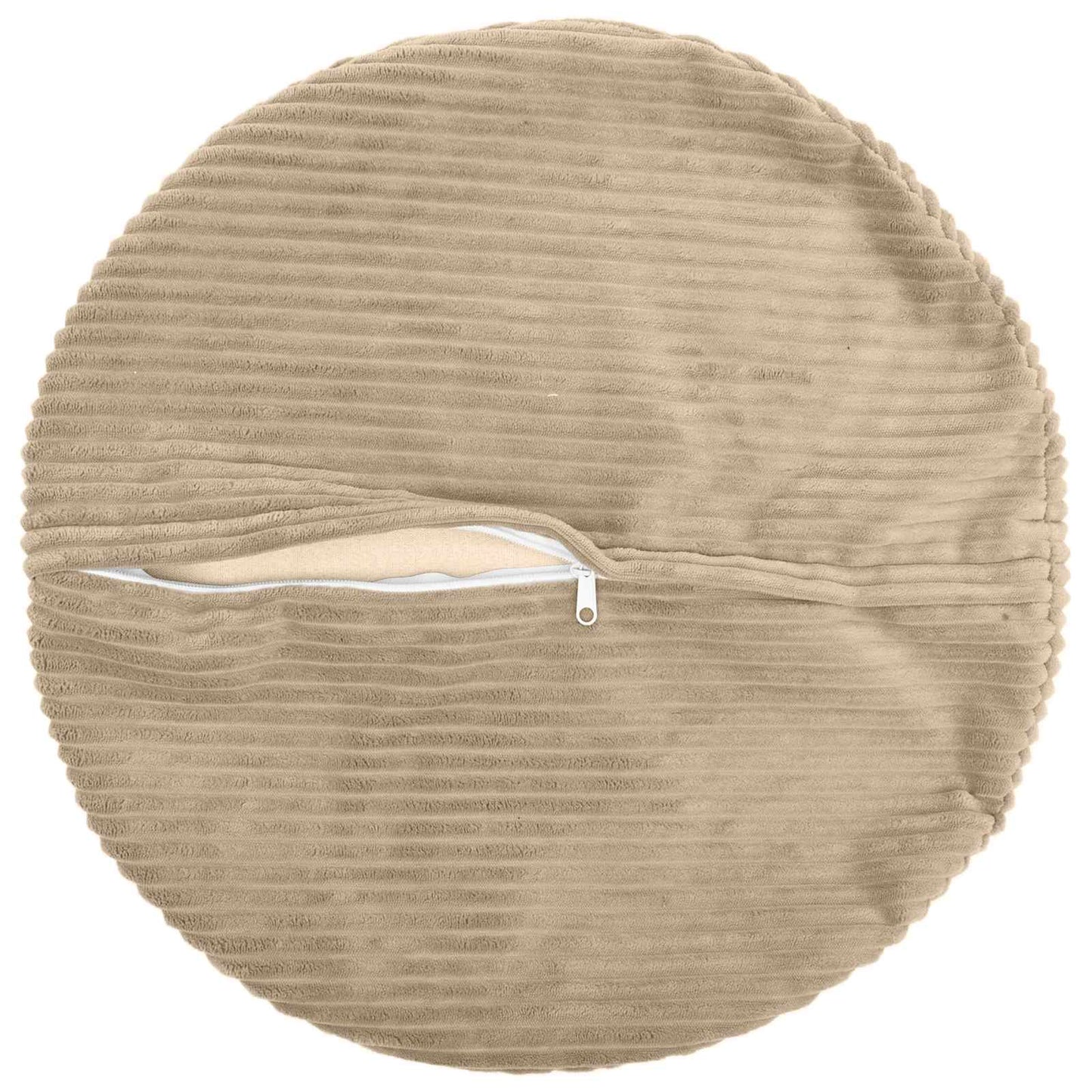 Cushion Cover 2 pcs HEERLEN Taupe Ø 50 cm Corduroy