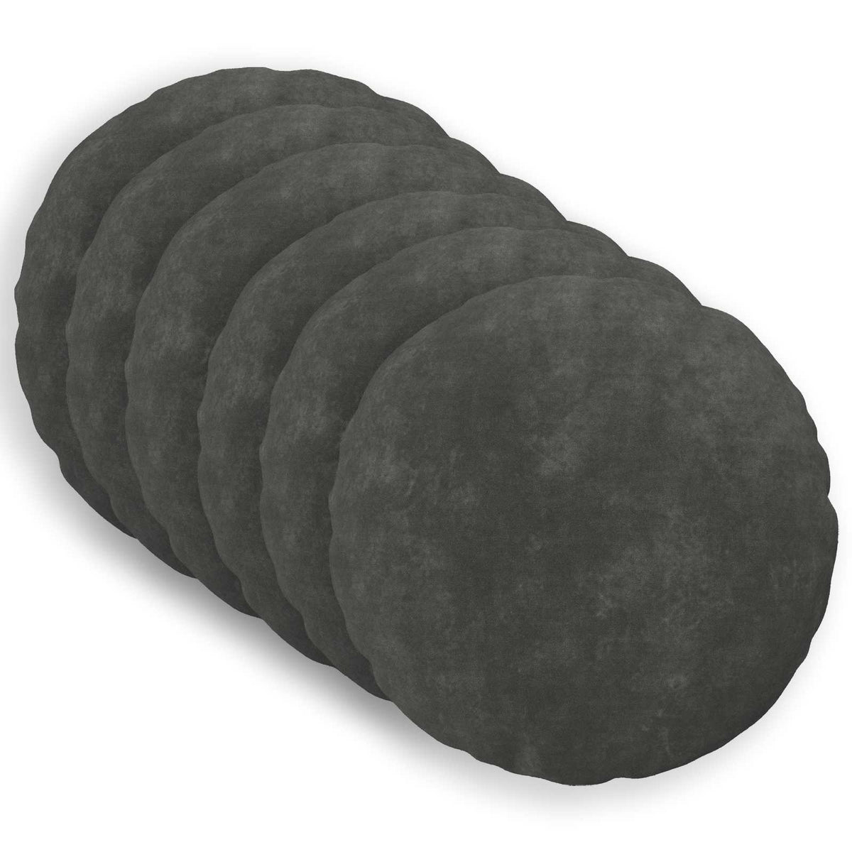 Cushion Cover 6 pcs HEERLEN Anthracite Ø 50 cm